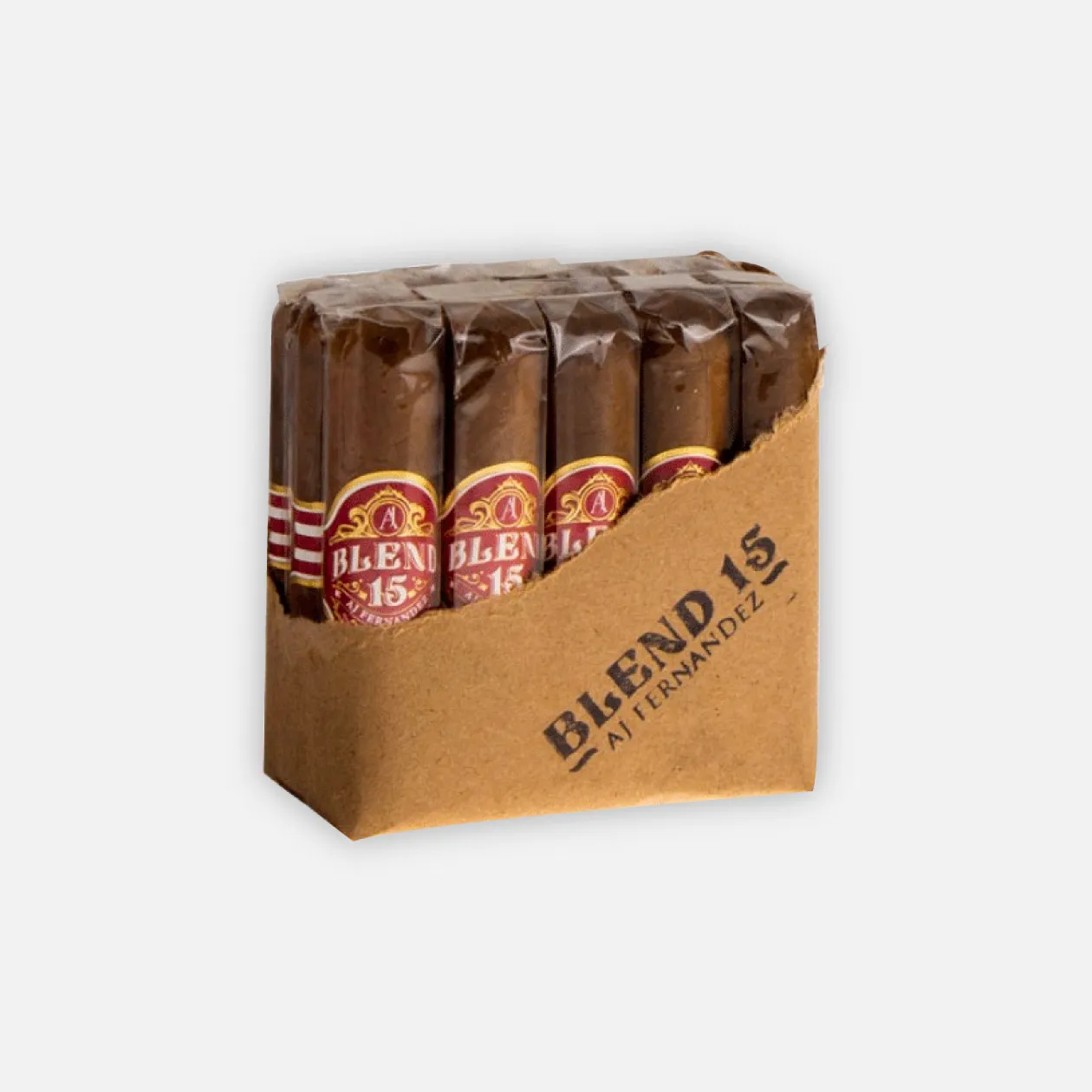 AJ Fernandez Blend 15 cigars with rustic, artisan packaging.