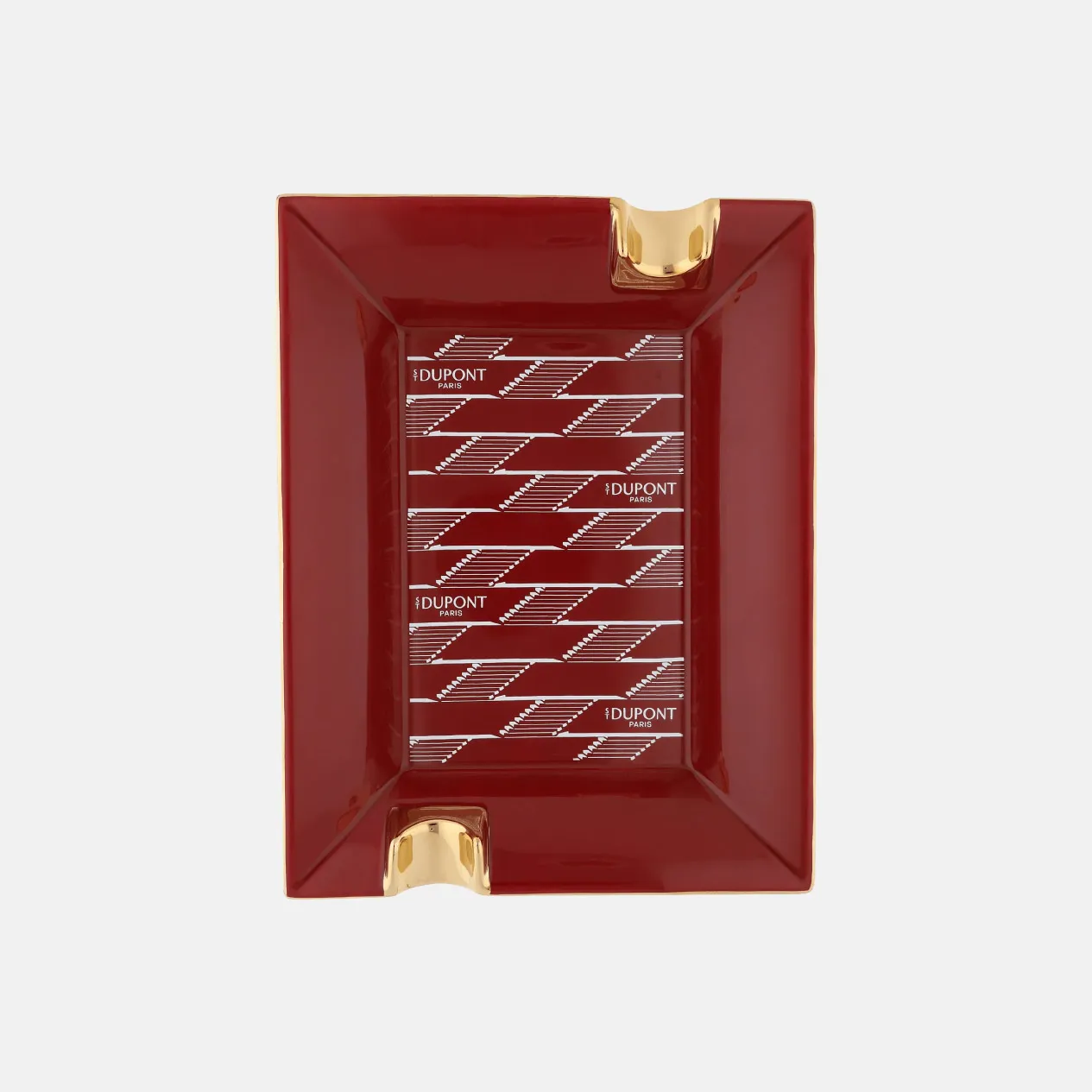 ASHTRAY PORCELAIN MONOGRAM 1872 BURGUNDY