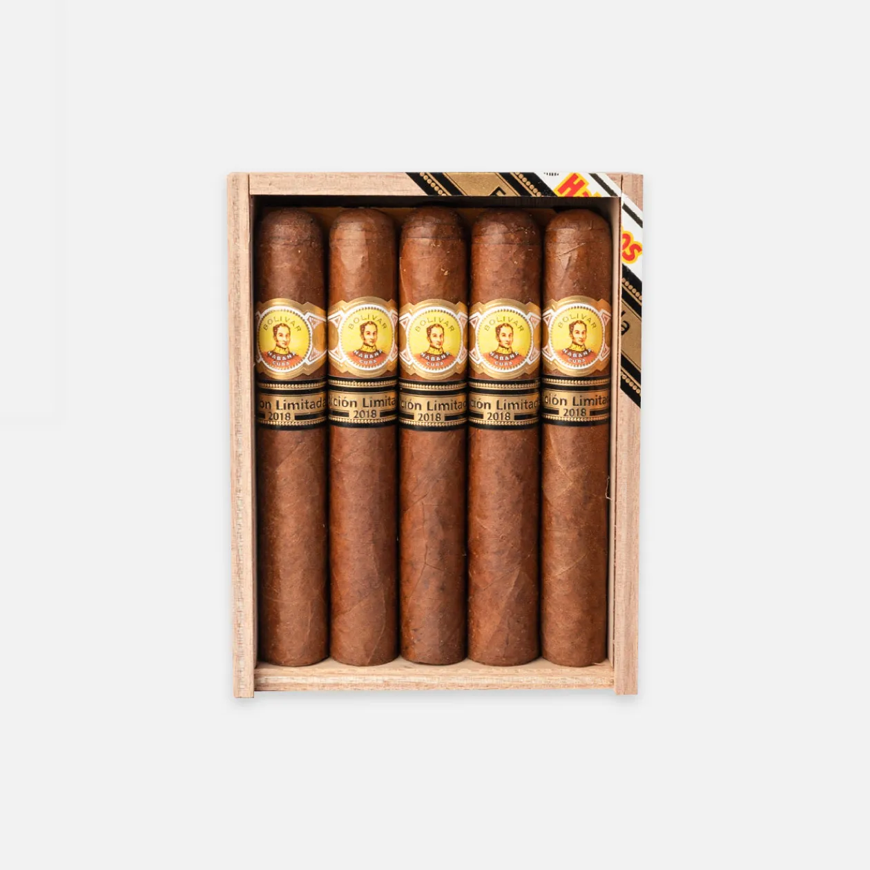 Cohiba Edición Limitada 2018 cigars in a wooden box.