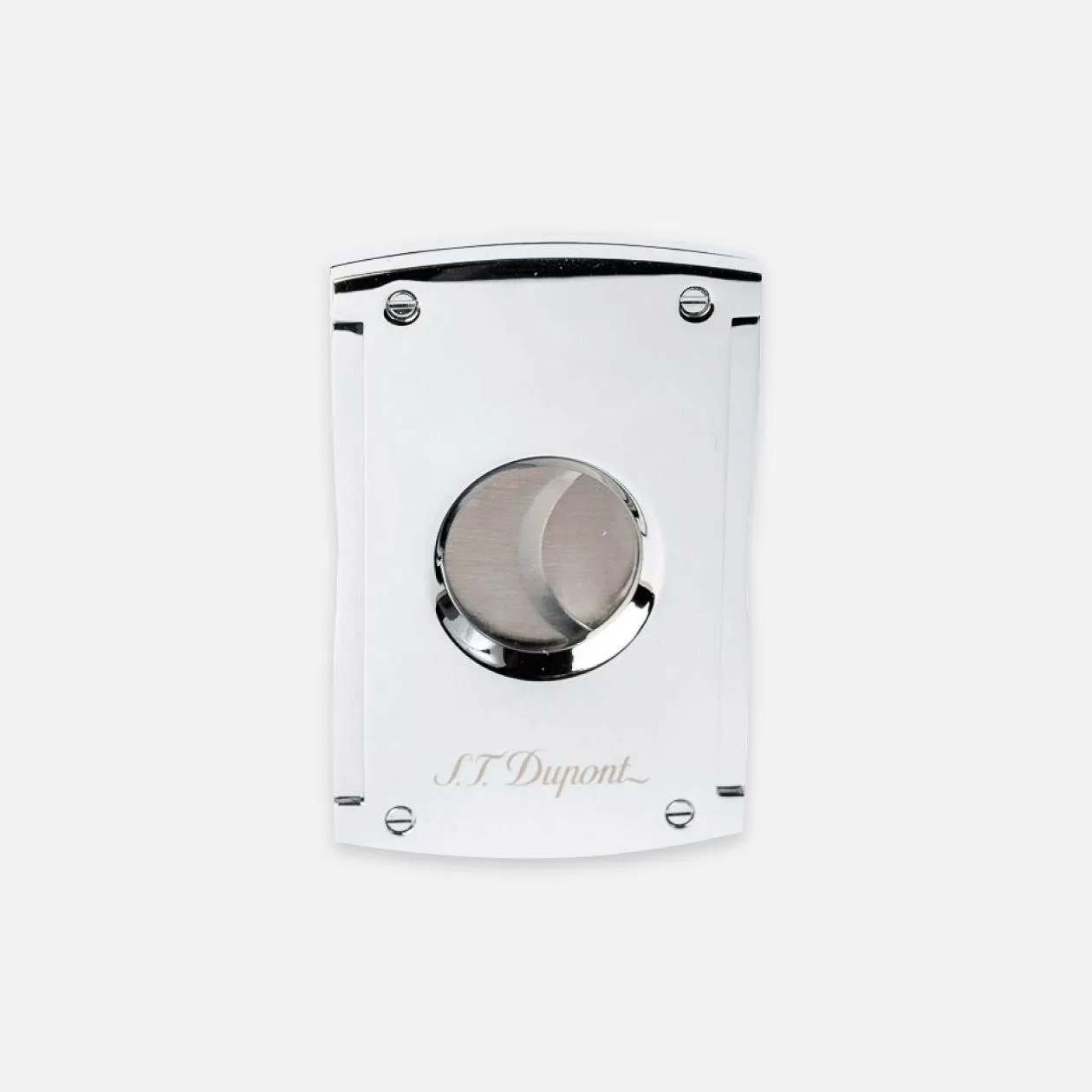 S.T. Dupont sleek chrome cigar cutter.