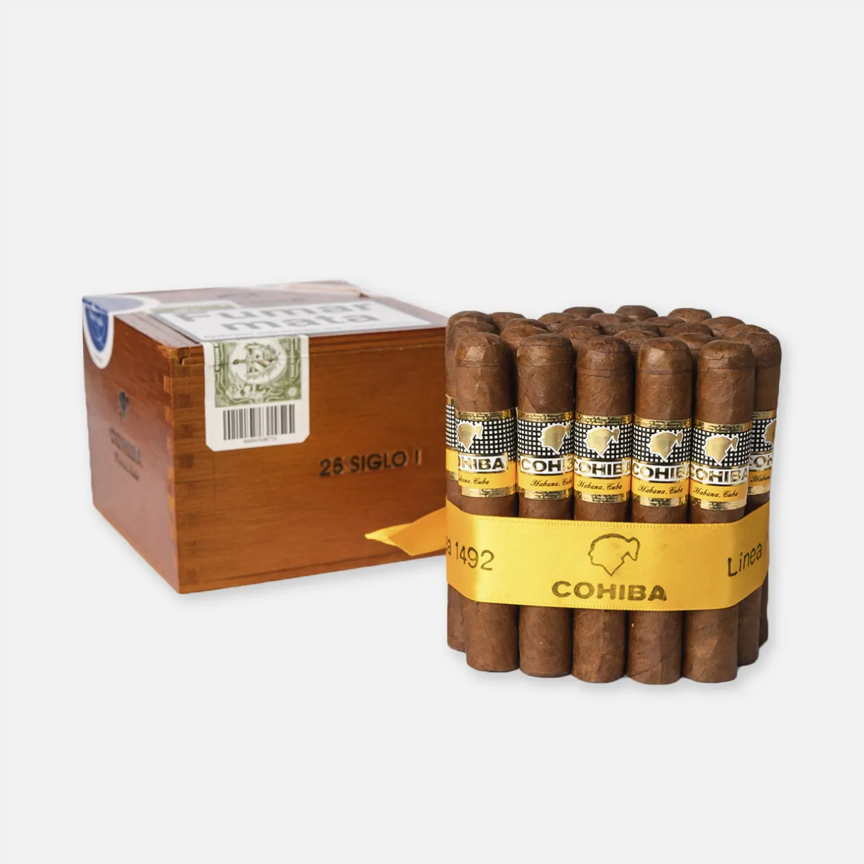 Cohiba Siglo II cigars, elegant and premium presentation.