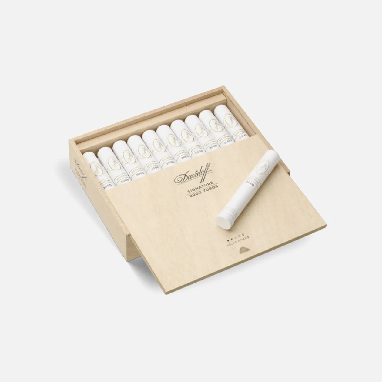 Davidoff Signature 2000 Tubos, elegant wooden box presentation.