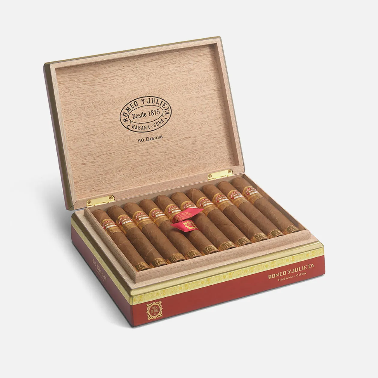 Romeo y Julieta Cuban cigars in a premium wooden box.