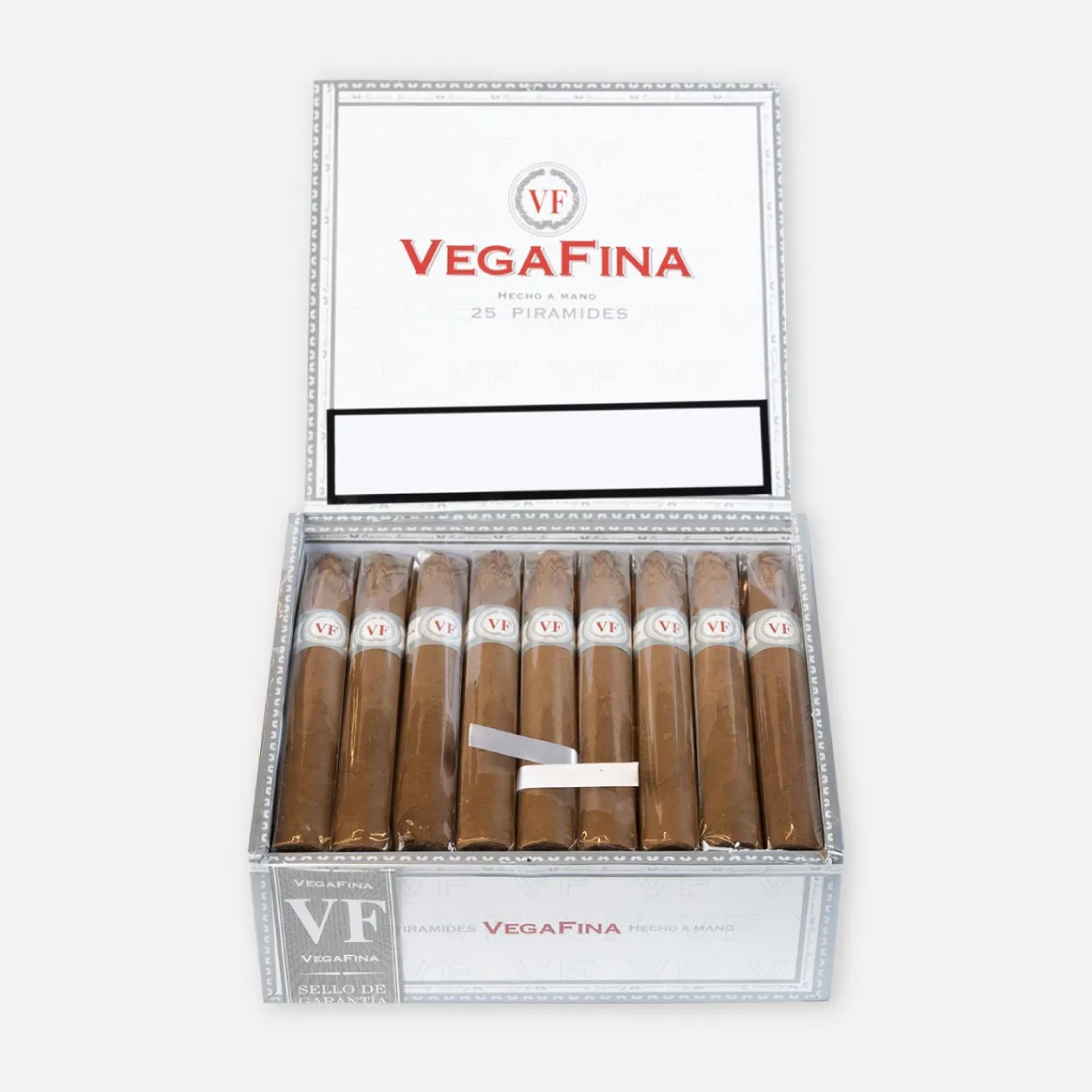 Vegafina Pirámides cigars, elegant handcrafted presentation.
